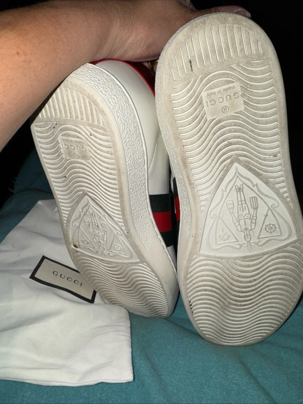 Gucci white leather